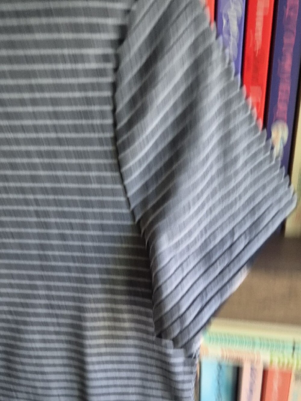 Levi's Navy and White Striped Mock-Neck Crop Top - Picture 4 of 6